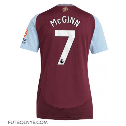 Camiseta Aston Villa John McGinn #7 Primera Equipación para mujer 2024-25 manga corta